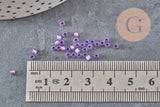 Perles rocaille tube verre violet silver lined 2.5mm, x1 sachet de 8g (G11405)-Perles-Gingerlily Perles