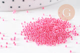 Perles rocailles miyuki rose, Perle rocaille japonaise Fuchsia Lined Crystal ,perle rocaille perlage,15/0, 1.5mm, Sachet 10g (G3956)
