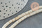 Perles rondelles howlite blanche synthétique ,pierre heshi en howlite synthétique, fil de 40cm, 5x3mm, x1 (G5569)