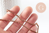 Perles toupies cristal cuivre, perles bijoux, perle cristal,Perle verre facette,création bijoux, fil de 180,3x2mm x1 (G5910)