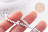 Perles toupies cristal gris clair, perles bijoux, cristal, verre facette, création bijoux, 3x2mm, fil de 36cm (G4691)