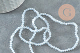 Perles toupies cristal transparent gris clair irisé, bijoux cristal,verre facette,création bijoux, 2.5x2mm, fil de 45cm x1 (G3617)