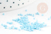 Perles tube bleu ciel opaque façon Delica miyuki 1.5-2mm, x1 sachet de 8gr (G9159)
