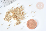 Perles tube or clair métallisé mat façon Delica miyuki, x1 Sachet 8g (G7777)