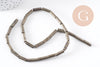 Perles tube pyrite naturelle 13x4mm, x1 fil (G4020)