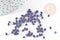 Petite Perle rocaille rayé noir bleu 2.5x3mm, x 10gr (G3675)