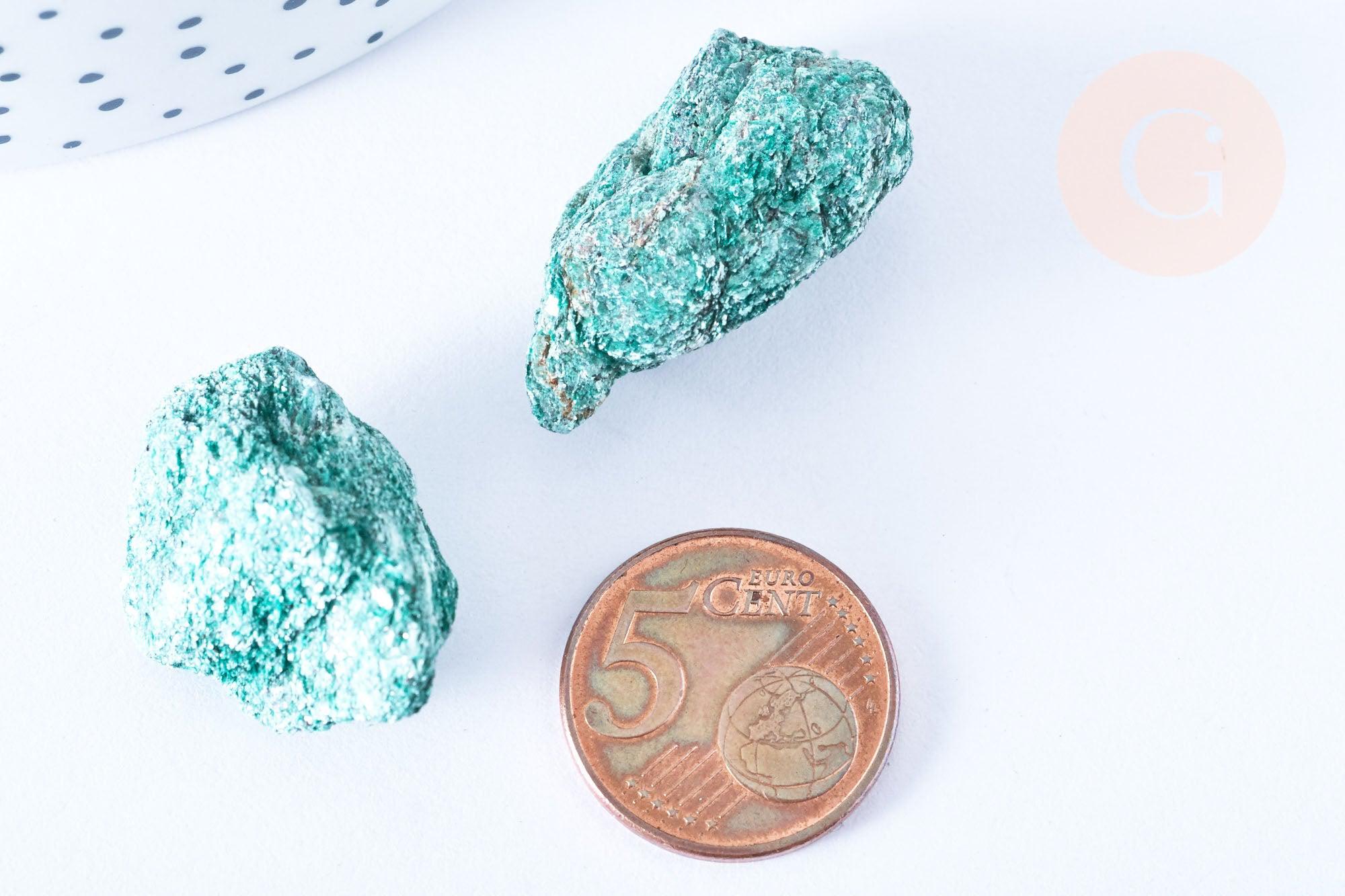 Pierre Fuchsite naturelle brute 25-40mm, pierre naturelle semi-précieuse lithothérapie, x1 (G6455)