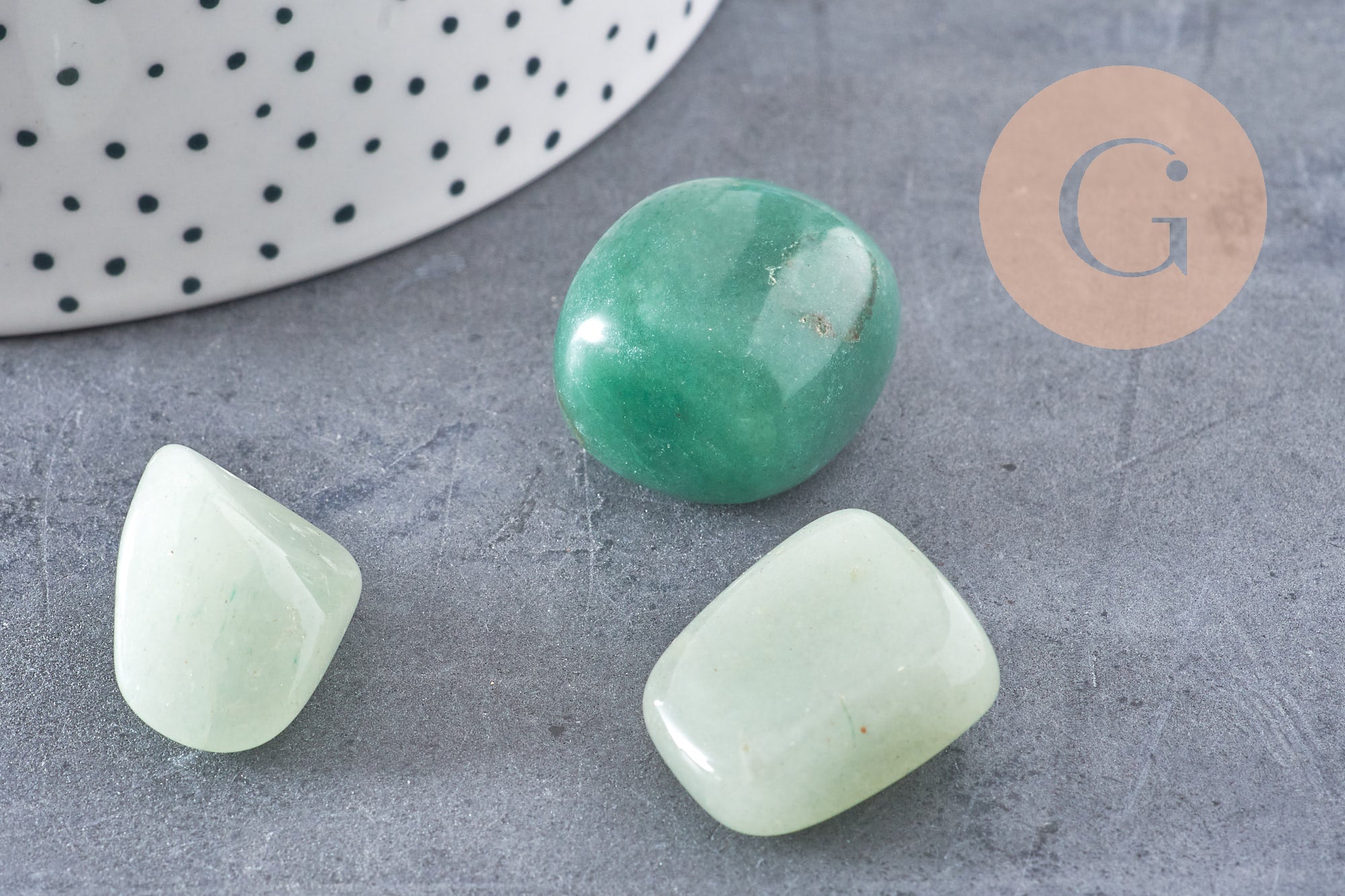 Pierre aventurine naturelle brute roulée 13~20 mm, x20 x50 x100 grammes (G0251)