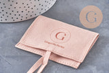 Bolsita de microfibra de gamuza personalizada para joyas, x1 o x5 (G10993)