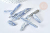 Pointe cyanite naturelle bleu opaque non percée 19~64mm, création bijoux pierre naturelle, x1 G7586