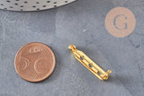 Support de broche en fer doré 27mm, x10 (G5845)