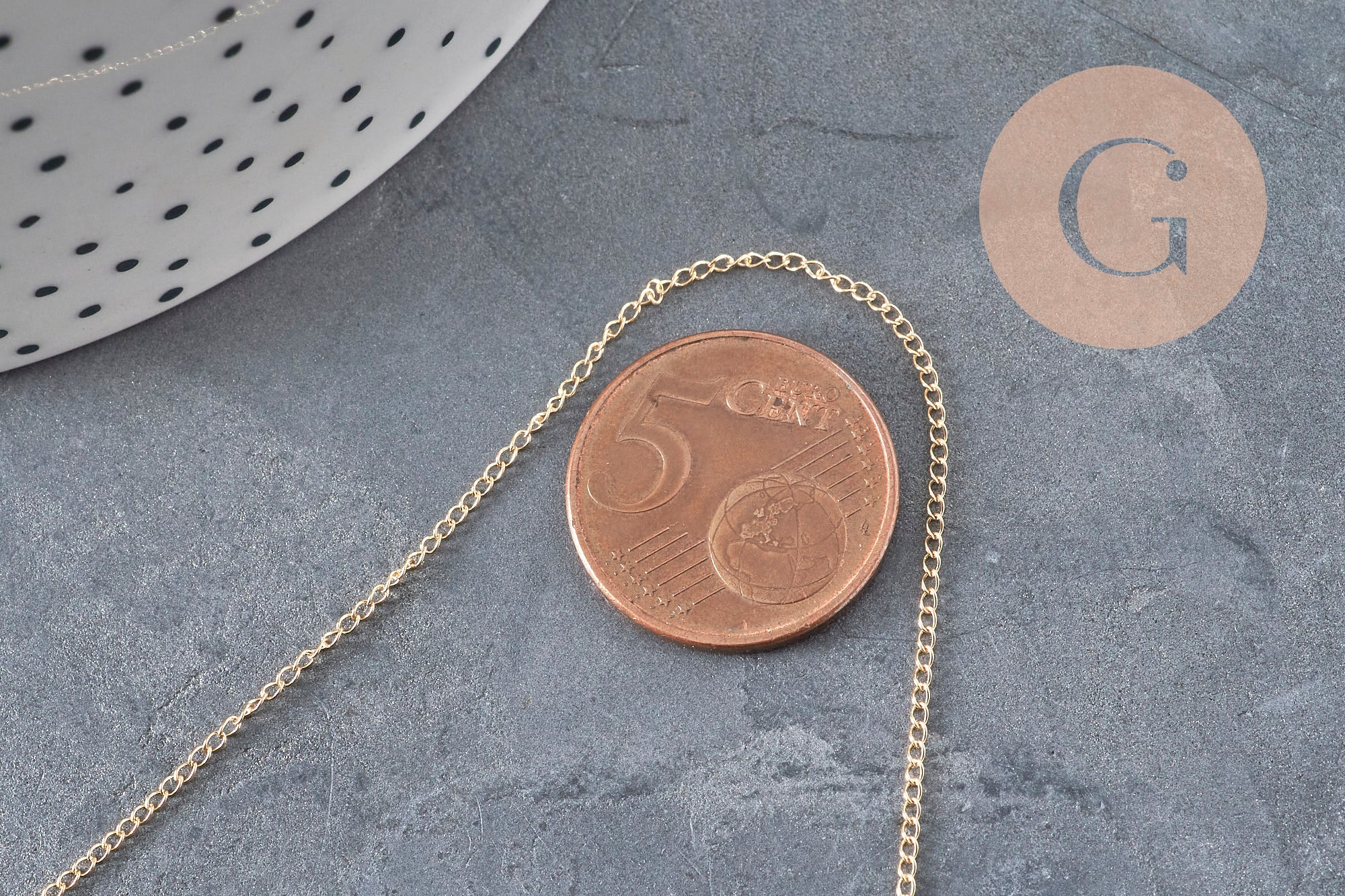 Collar Cadena fina con cierre dorado gold-filled 45.7cm x1 (G2617)