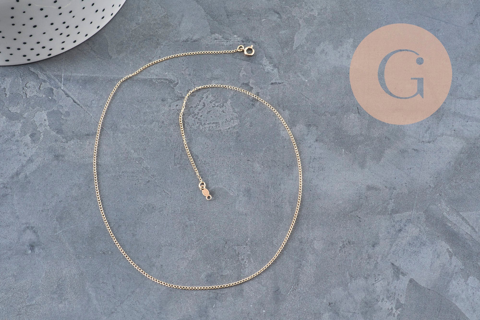 Collar Cadena fina con cierre dorado gold-filled 45.7cm x1 (G2617)