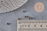 Crimp beads brass bronze color 3x2mm, x2 Grams VALID