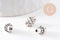 Rondelle ovale texture argent vieilli,sans nickel,perle intercalaire, 10mm, x10 (G1771)