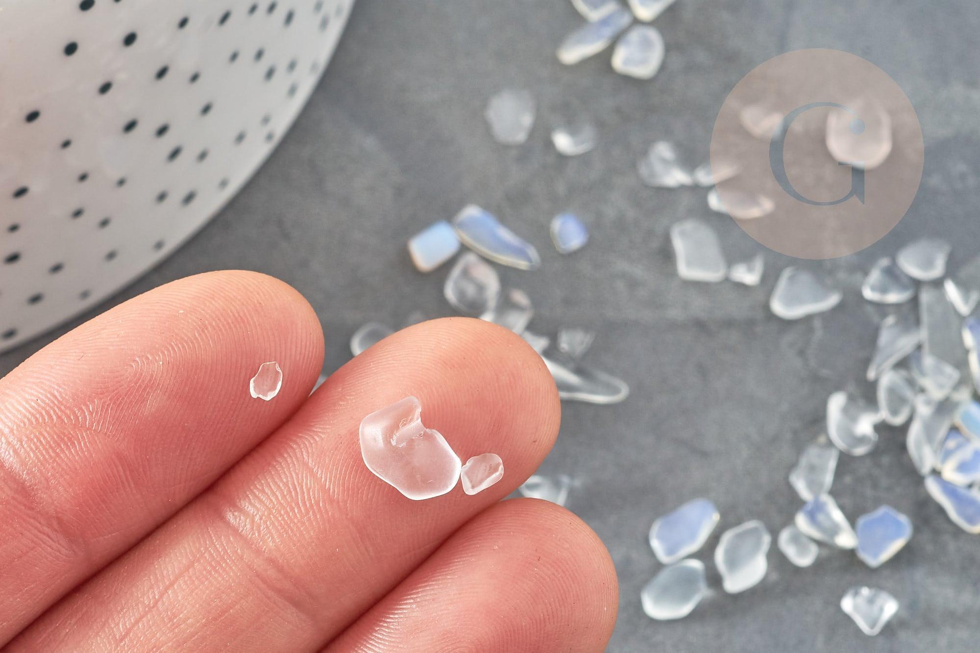 Sable pierre chips opalite 4~12mm non percé,x20gr (G0232)