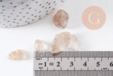 Sable pierre chips quartz rutile naturel 2~7mm non percé, x20 grammes (G0400)