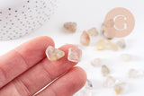 Sable pierre chips quartz rutile naturel 2~7mm non percé, x20 grammes (G0400)