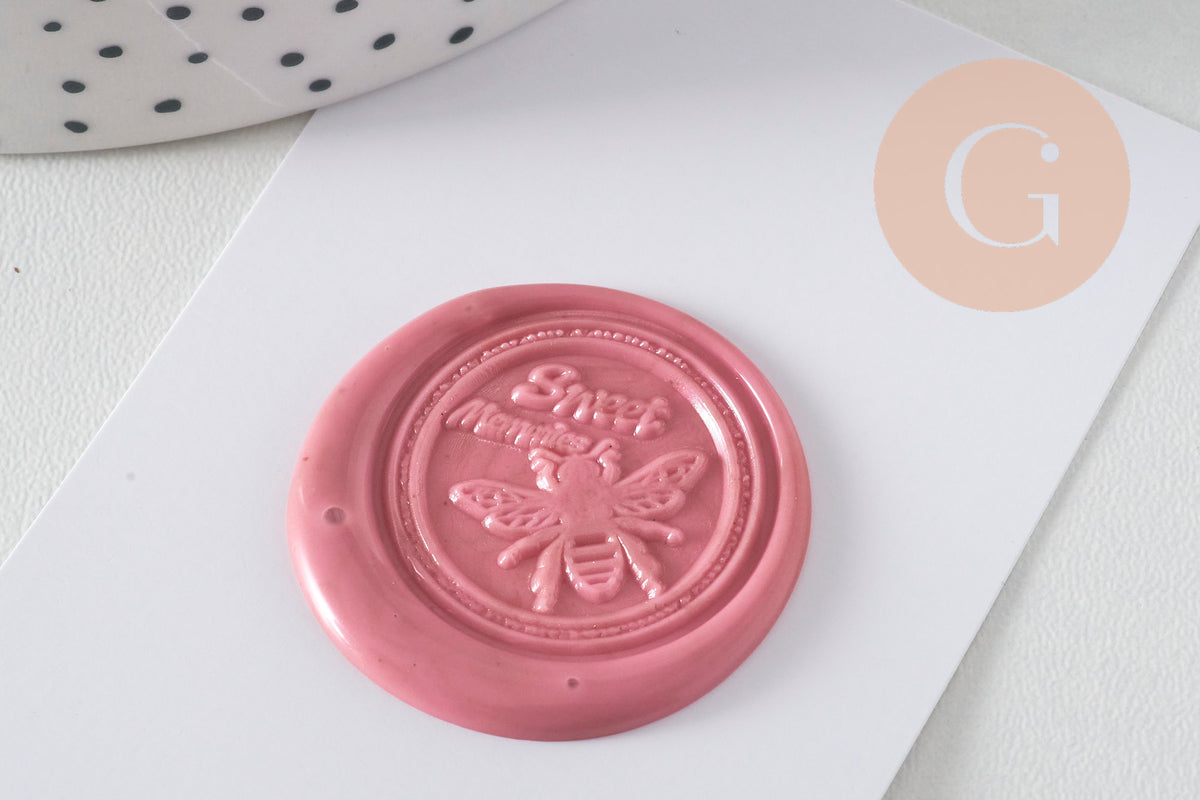 Sceau en metal Abeille cire à cacheter, une fourniture pour création de sceau personnalisé invitation de mariage DIY, x1,G3997