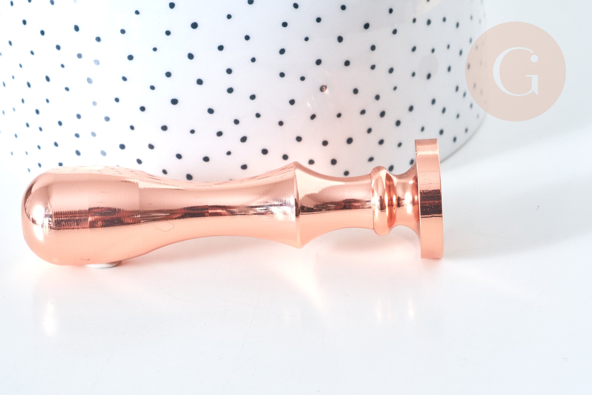 Sceau en metal Coeur or rose cire à cacheter,,25mm x1 x1 G7742
