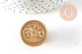 Sceau metal vélo bicyclette cire à cacheter, fourniture pour création de sceaux personnalisés pour invitation de mariage,25mm x1 G4721
