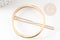 Support barrette clip métal doré ronde 47mm, X1 (G4719)