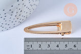 Supports barrette métal doré 17mm, x2 (G4591)