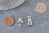 Soportes pendientes de clip acero inoxidable 304 plateado 16mm, x10 (G11175)