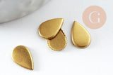 Supports cabochons goutte laiton brut 6x10mm, x20 (1.9g) (G1610)