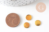 Supports de cabochon rond laiton brut 8mm, x50 (4.1g) (G0672)