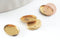 Supports de cabochons ovales laiton brut 8x6mm, x50 (4.7g) (G0468)