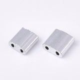 perles rocaille verre rectangle plaqué Argent, perle carré création bracelet, perle tila,4.5mm,2 trous, x50 (4.8Gr) (G5487)