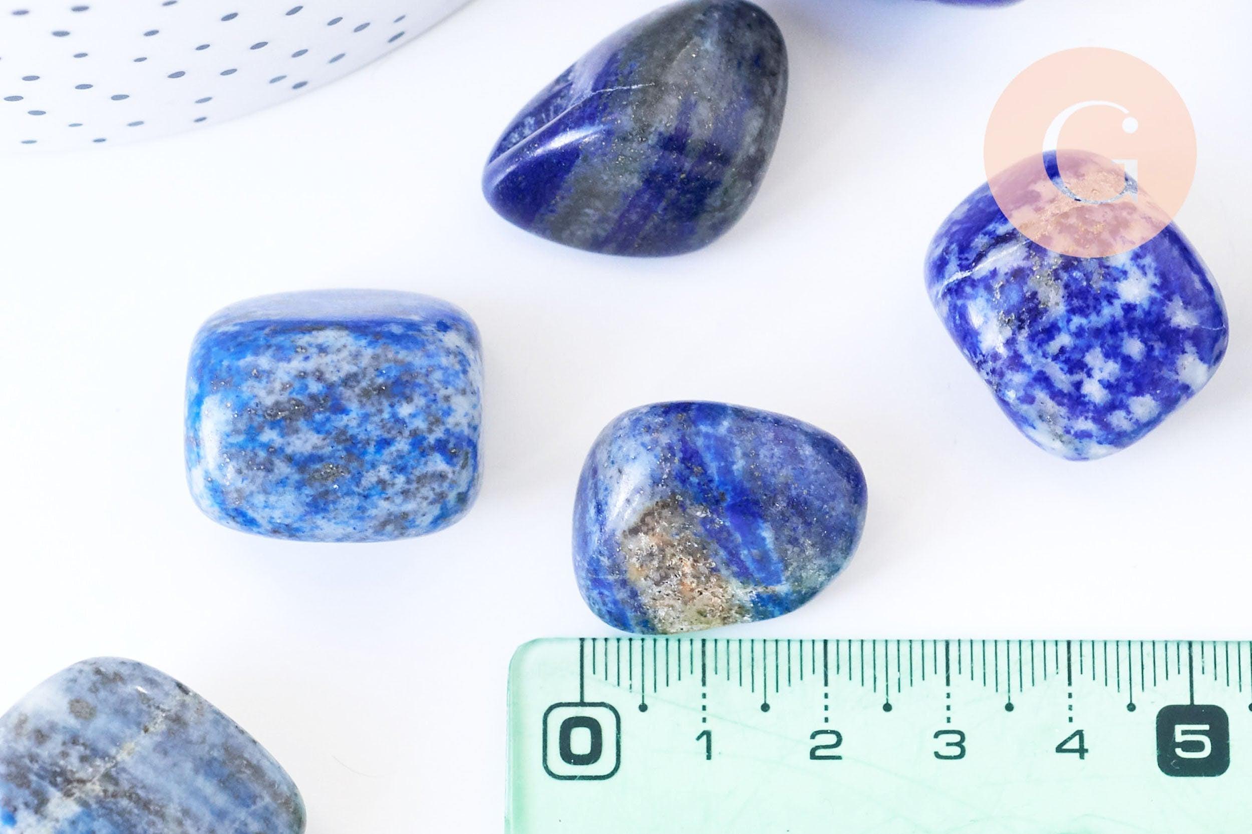 Pierre lapis lazulis naturel brut roulé 10-28mm, x20gr (G5771)