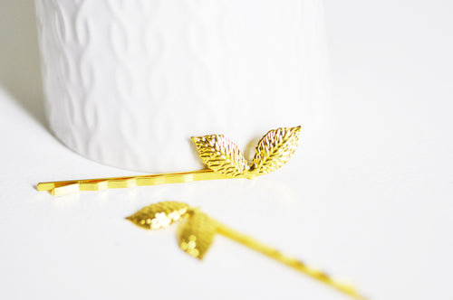 Gold metal hair accessories