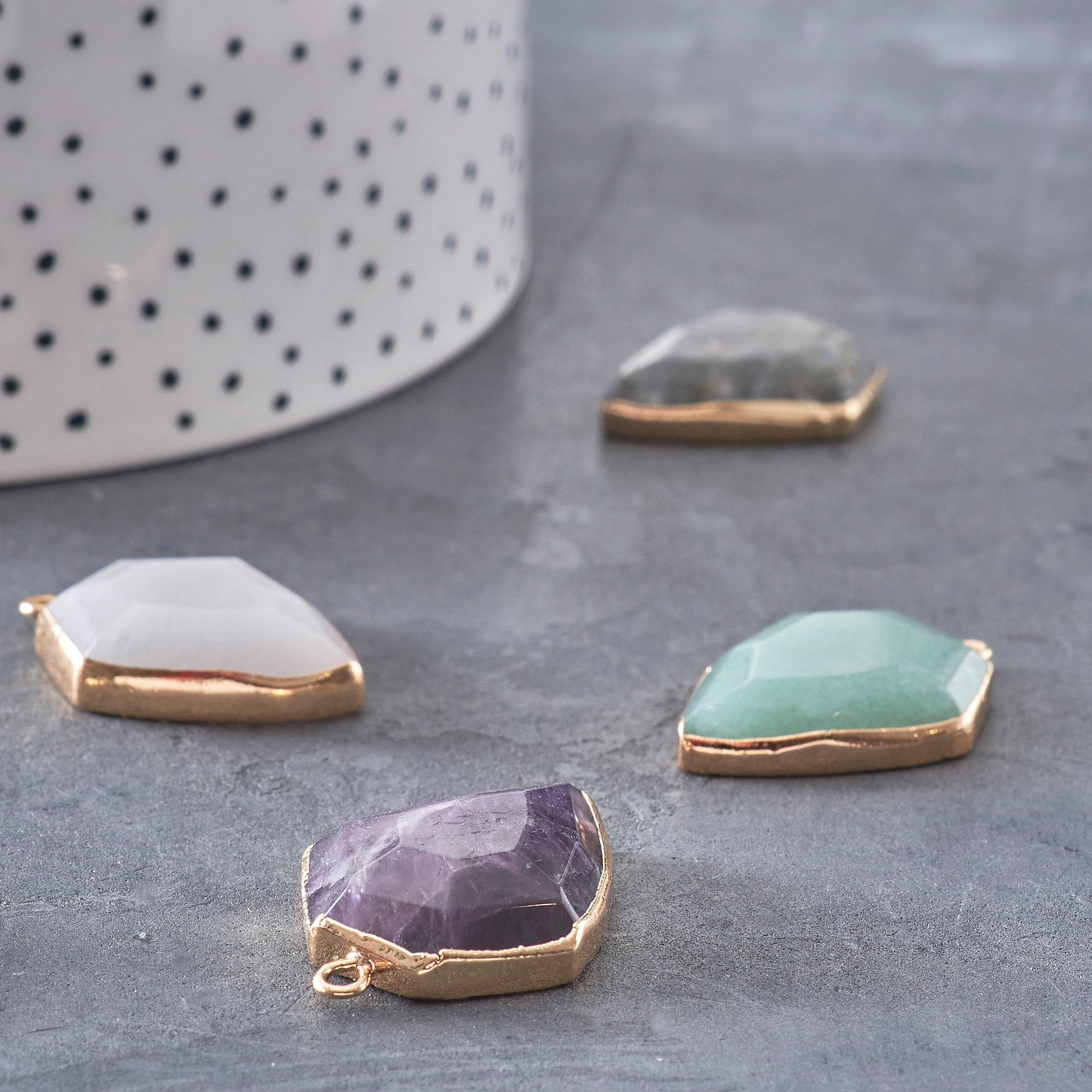 Pendentifs en pierre naturelle pour bijoux DIY