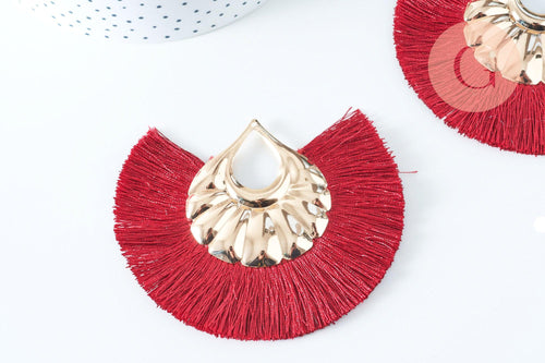 colgantes textiles, pompones para joyería DIY