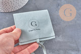 Personalized suede microfiber jewelry gift pouch, x1 or x5 (G10993)