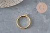 Round stainless steel 304 gilded open back pendant 27.5mm, x1 (G11250)