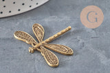 Colgante libélula zamak bronce 38mm, x2 VÁLIDO