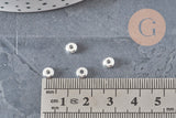 304 Stainless Steel Round Spacer Beads, Silver-Plated, 5mm, x10 (G11173)