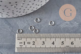 Closed round jump rings, platinum brass, 5mm-0.7mm, x10 (G11213)