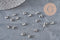 Crimp bead covers, 304 stainless steel, platinum, 5.5x4.5mm, x20 (G11178)