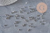 Crimp Beads Platinum Brass 3x2mm, x2 grams (G11207)