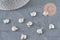 304 stainless steel silver-plated shell charm 14mm, x1