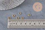 Gold 304 stainless steel round closed jump rings 5mm/0.8mm, x10 IN STOCK