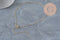 Cadena ajustable forzada de acero inoxidable 304 dorado IP de 2 mm/51 cm, x1 (G11257)