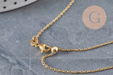 Cadena ajustable forzada de acero inoxidable 304 dorado IP de 2 mm/51 cm, x1 (G11257)
