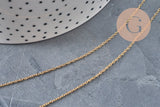 Cadena ajustable forzada de acero inoxidable 304 dorado IP de 2 mm/51 cm, x1 (G11257)