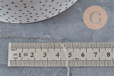Cadena de eslabones forzados, acero inoxidable chapado en platino 1.5x1.2mm, x1 metro VÁLIDO