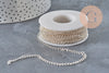 Stainless steel 304 curved link chain, silver-plated, 4x3mm, x1 meter VALID